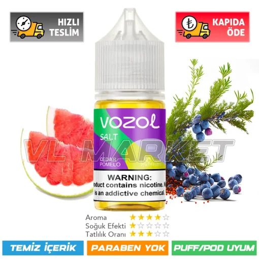 Vozol Likit Cedar Pomelo Salt 30ml