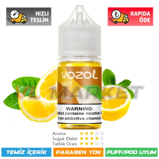 Vozol Likit Lemon Mint Salt 30ml