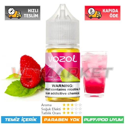 Vozol Likit Pink Lemonade Salt 30ml