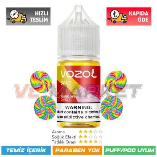 Vozol Likit Salt Rainbow Candy 30ml