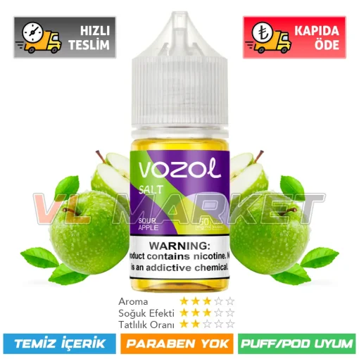 Vozol Likit Salt Sour Apple 30ml